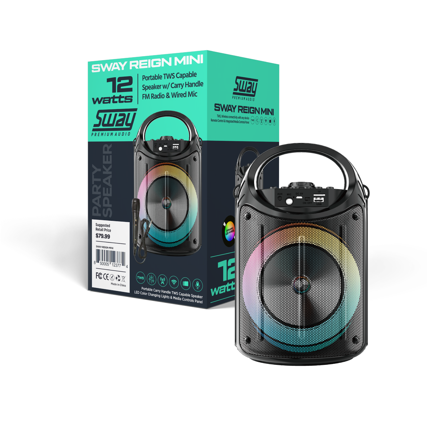Sway Reign Mini | Portable Party Speaker | LED And Carrying Handle