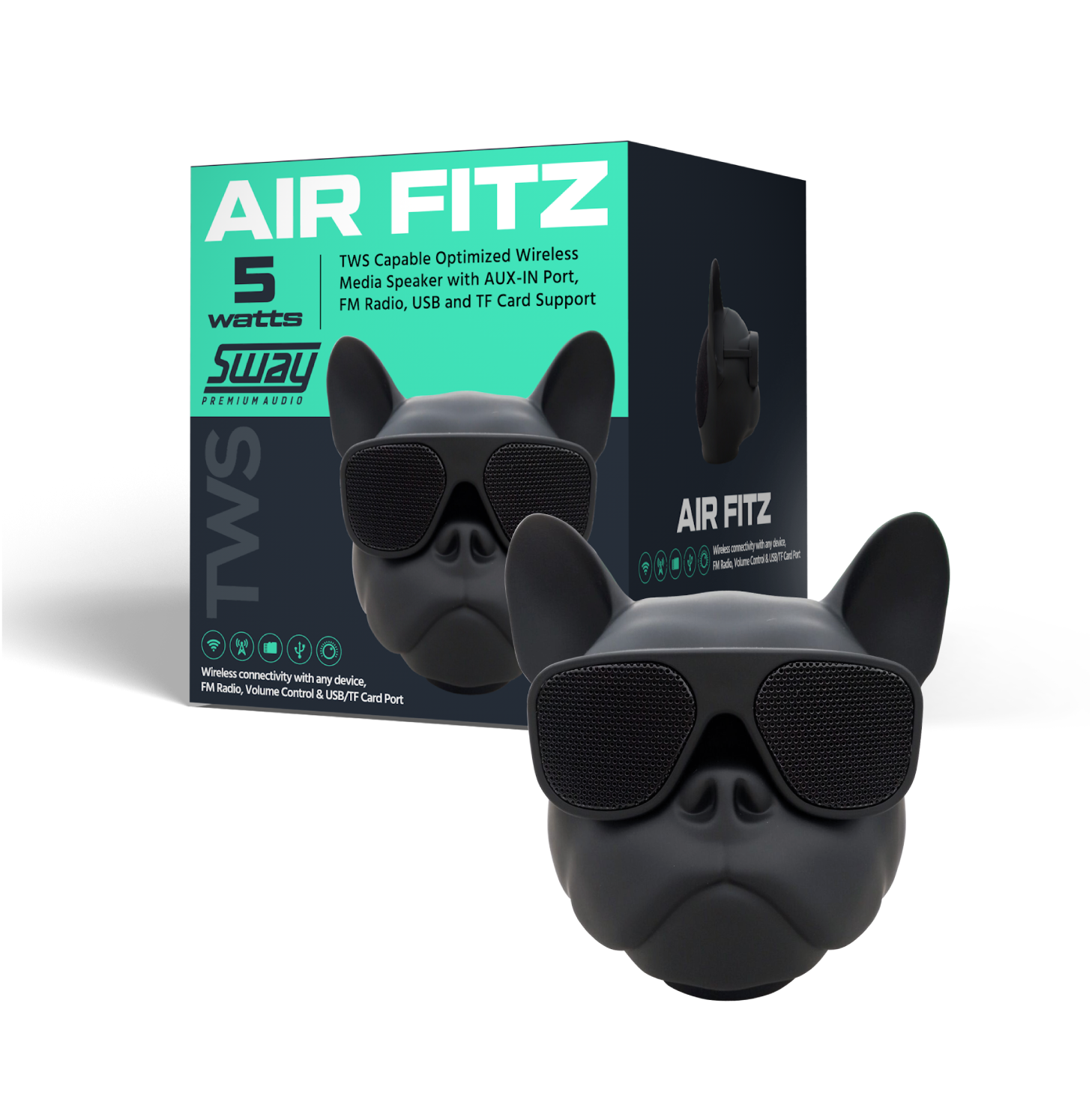 Air Fitz Portable Speaker | French Bulldog TWS Capable | Bluetooth 5.0