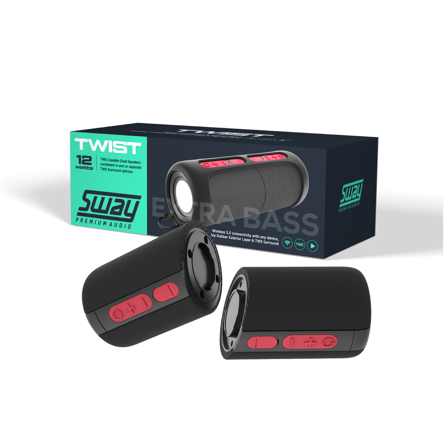 Twist TWS | Dual Surround Sound | Bluetooth Speakers | 12 Watts